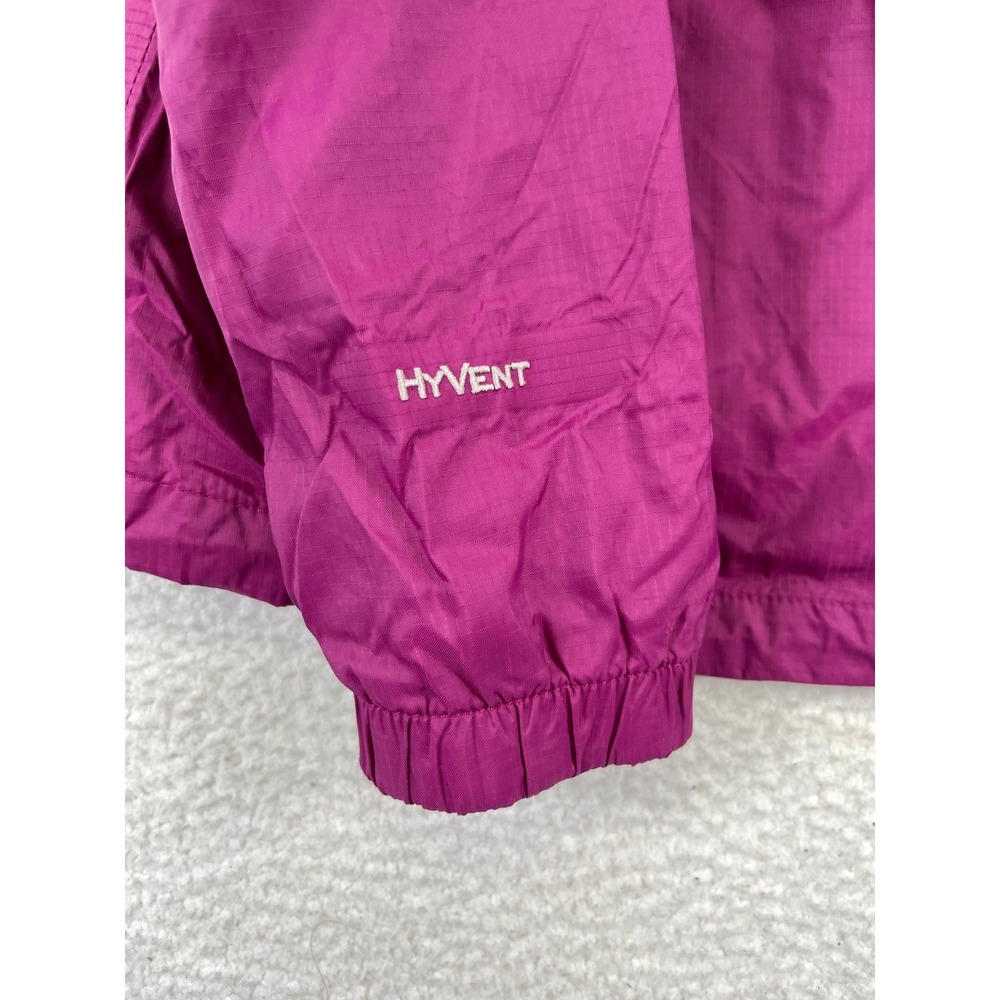 The North Face HyVent Hooded Rain Jacket Womens S Purple Waterproof Coat Active - Picture 10 of 12